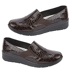AGATHA Ladies Lightweight Twin Gusset Slip-on Comfort Shoe