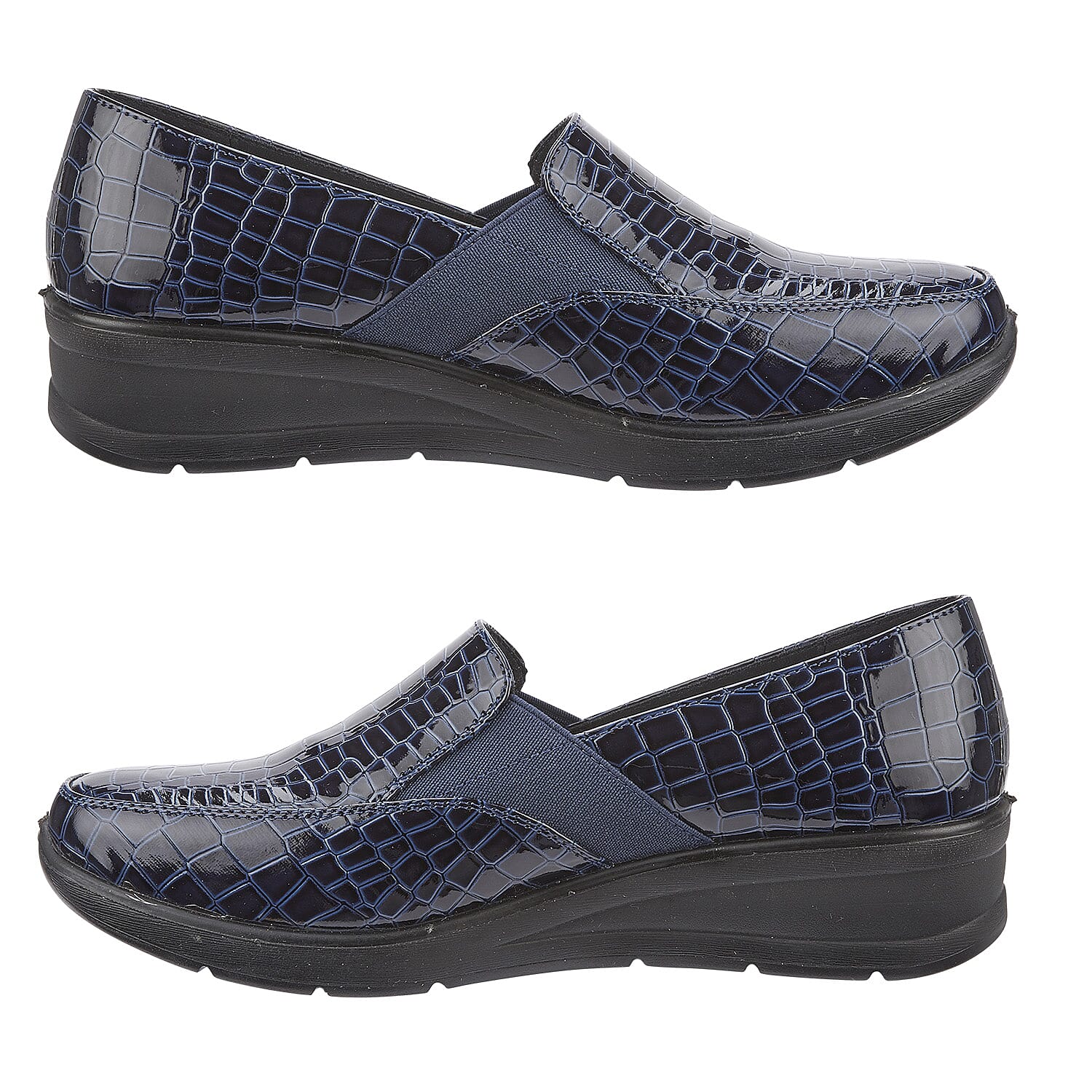 AGATHA Ladies Lightweight Twin Gusset Slip-on Comfort Shoe