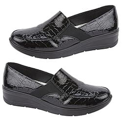 AGATHA Ladies Lightweight Twin Gusset Slip-on Comfort Shoe