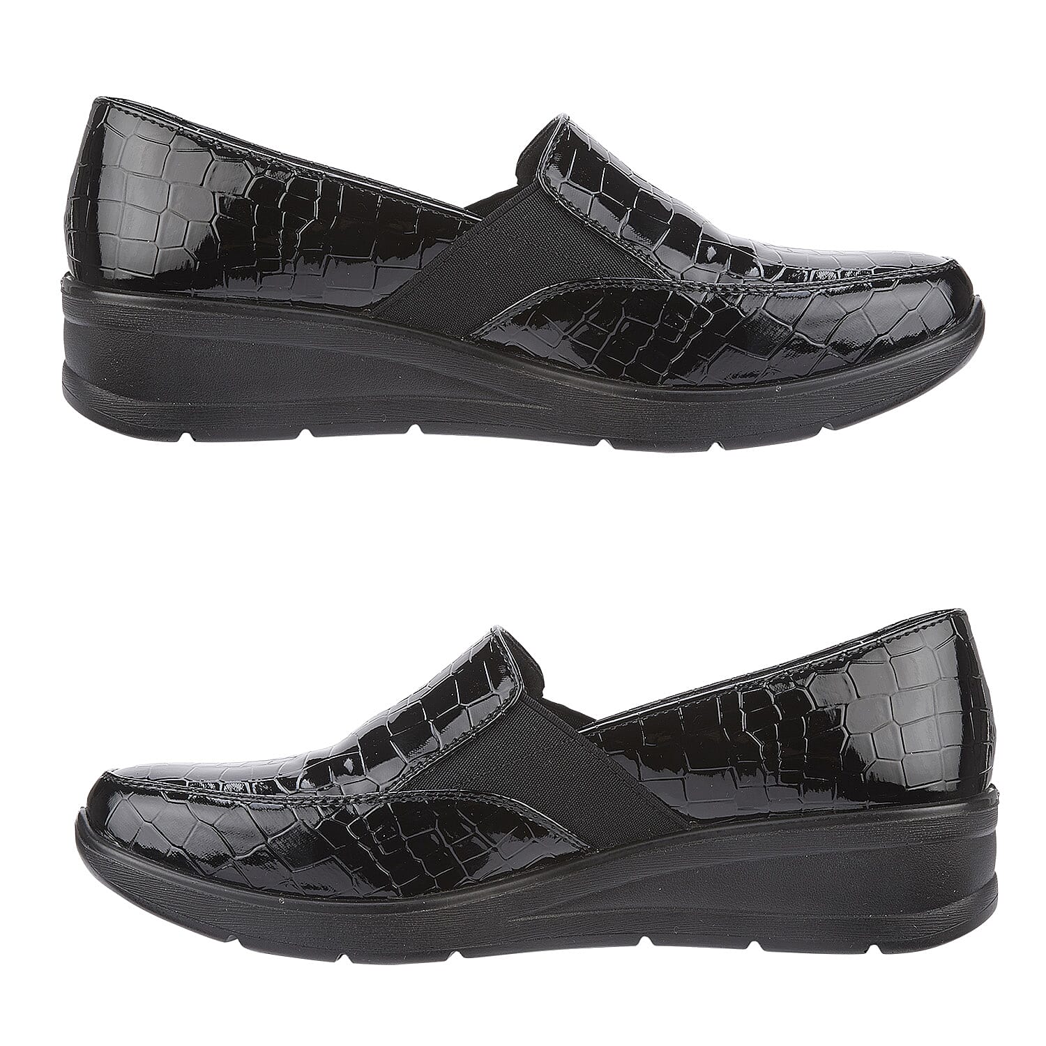 AGATHA Ladies Lightweight Twin Gusset Slip-on Comfort Shoe