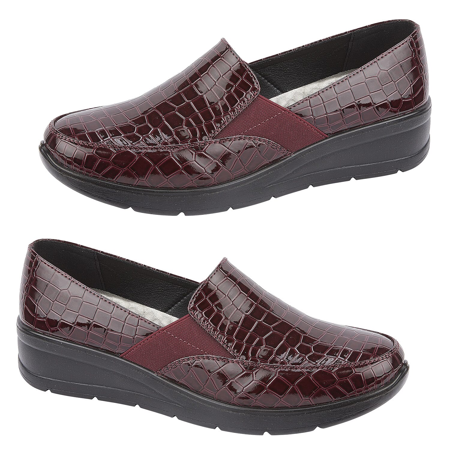 AGATHA Ladies Lightweight Twin Gusset Slip-on Comfort Shoe