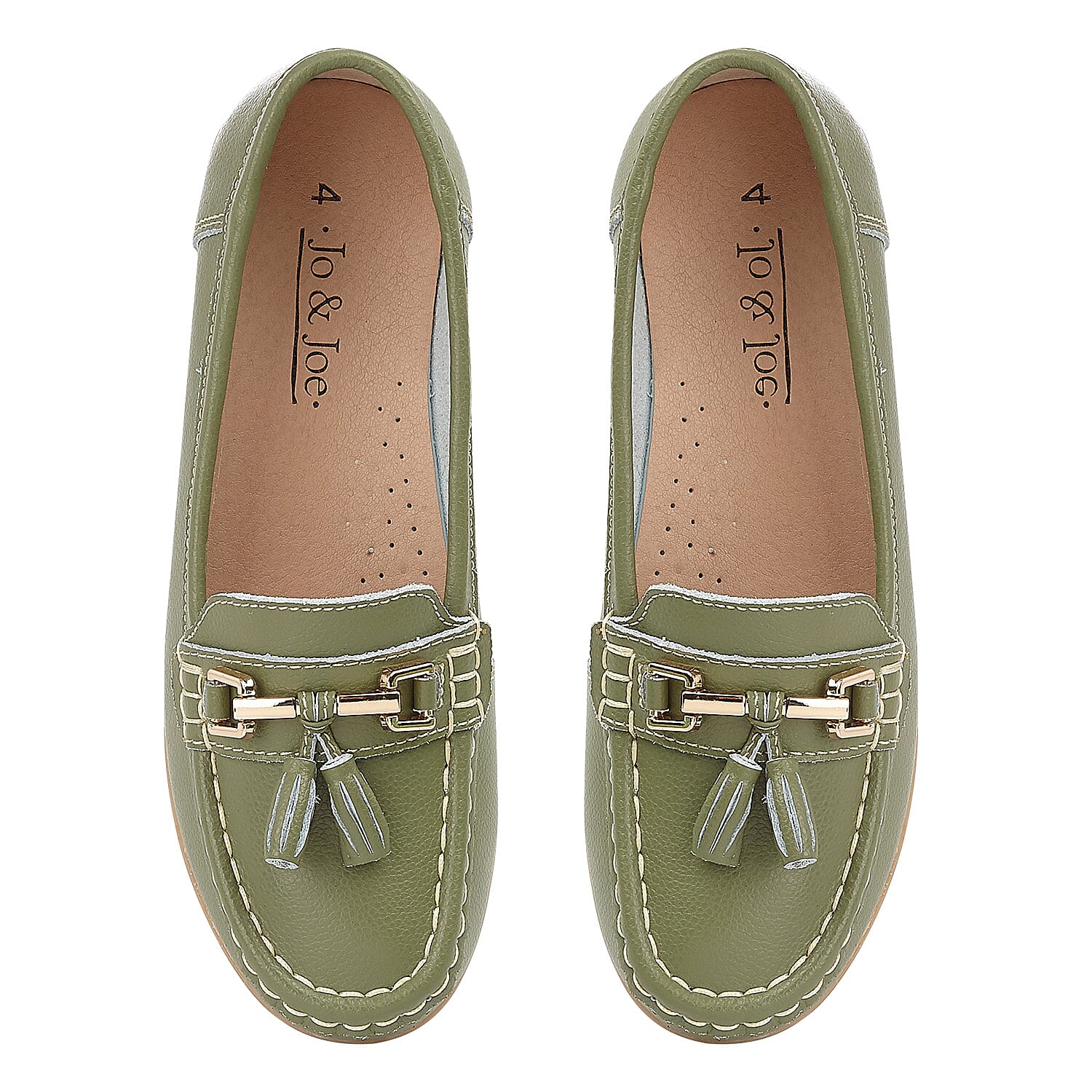 JO & JOE Ladies CLASSIC Leather Loafer with Tassel (Size 7) - Mistletoe