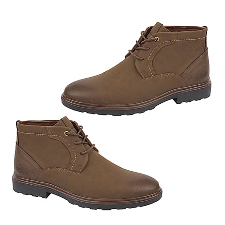 Mens LINTON Lace-up Ankle Boot (Size 10) - Brown
