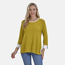 La Marey Round Neck Quarter Sleeve Jersey Jumper