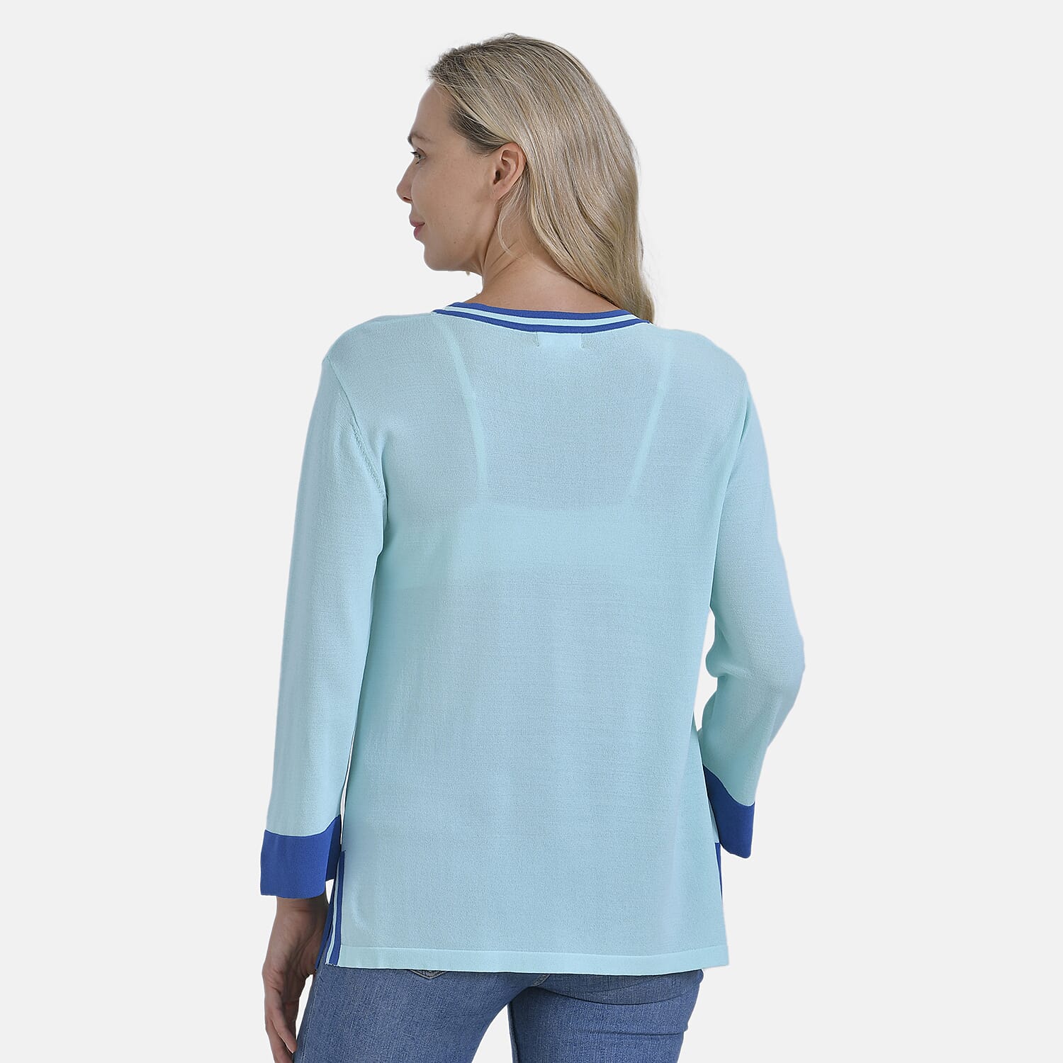 La Marey Round Neck Quarter Sleeve Jersey Jumper