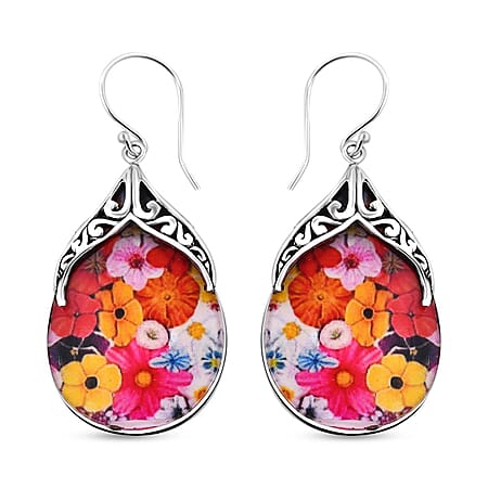 Resin Earring Sterling Silver 9.00 ct 9.000 Ct. Resin Earring Sterling Silver 9.00 ct 9.000 Ct.
