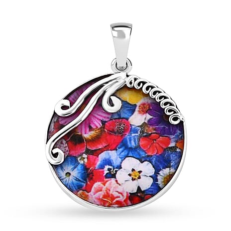Resin  Pendant  Sterling Silver 5.00 ct  5.000  Ct.