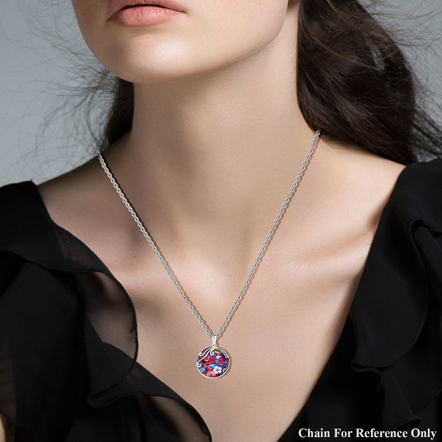 Resin  Pendant  Sterling Silver 5.00 ct  5.000  Ct.