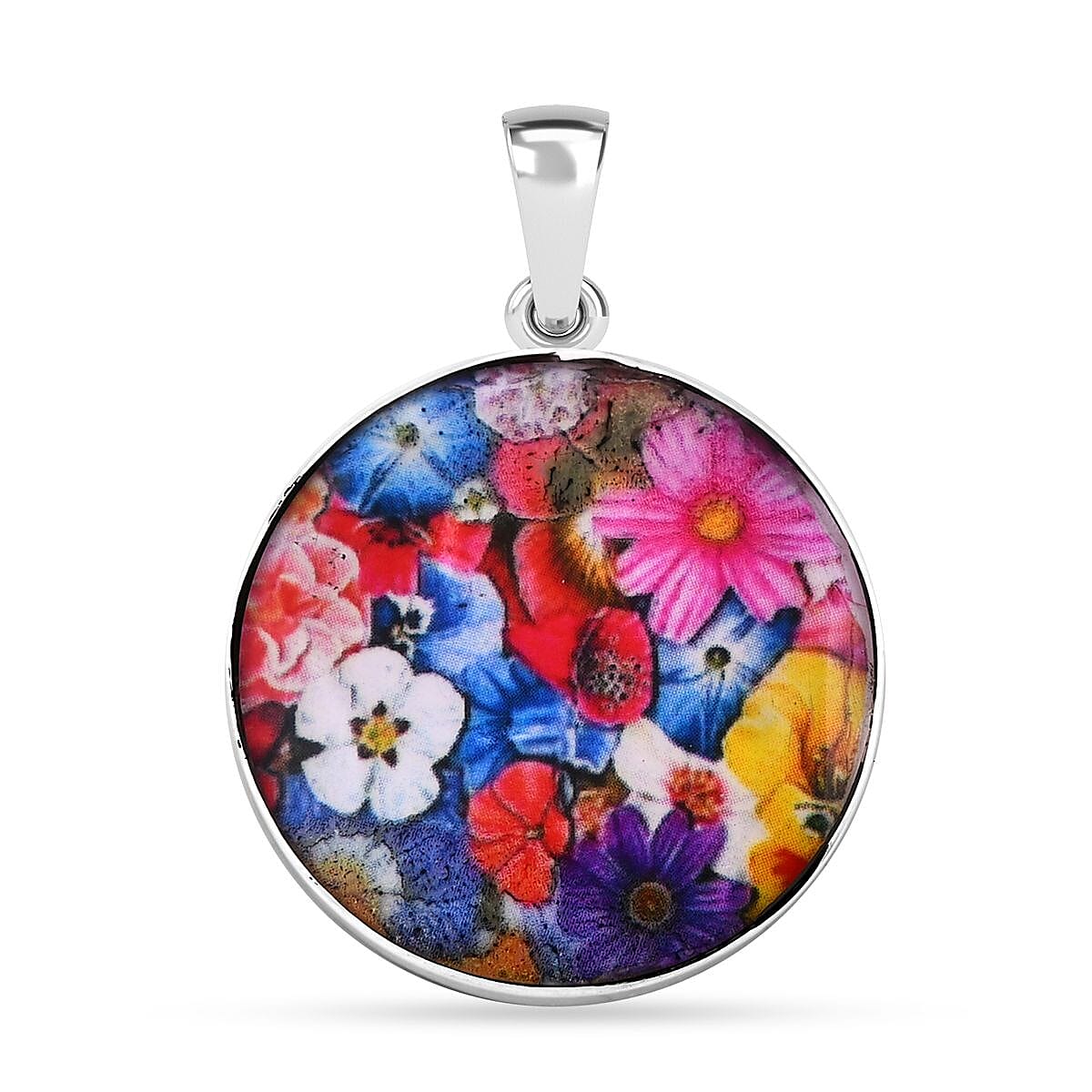 Resin  Pendant  Sterling Silver 5.00 ct  5.000  Ct.