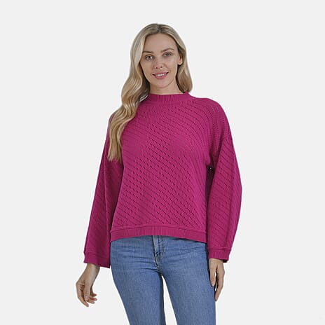 La Marey 100% Cotton Round Neck Jumper (Size 8 to 10) -  Red