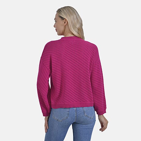 La Marey 100% Cotton Round Neck Jumper (Size 8 to 10) -  Red