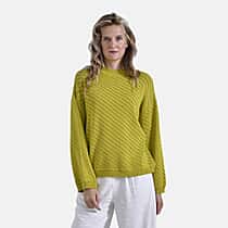 La Marey 100% Cotton Cozy Round Neck Jumper (Size S) - Green