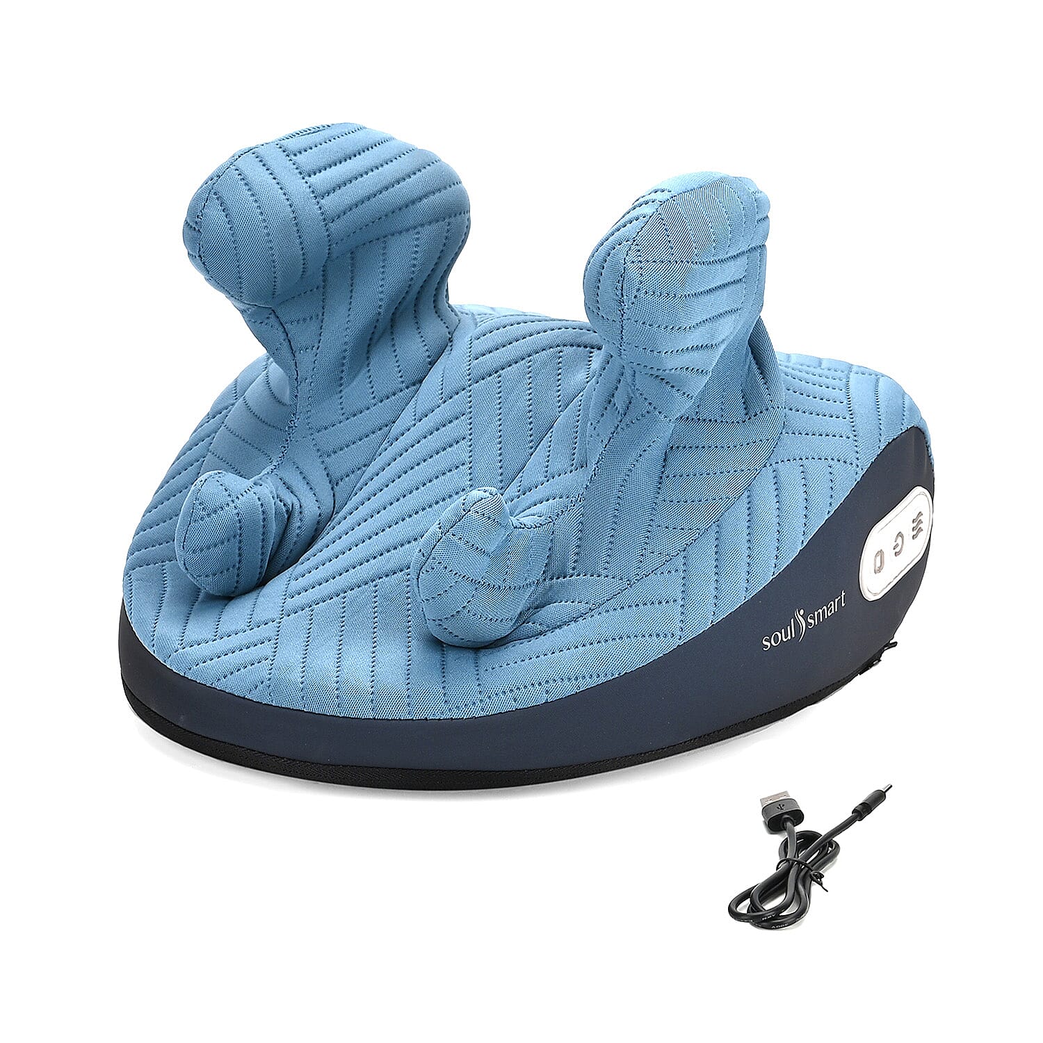 Soul Smart Kneading Neck & Body Massager - 90 min Run Time (Size 250x220x185mm) - Black & Blue