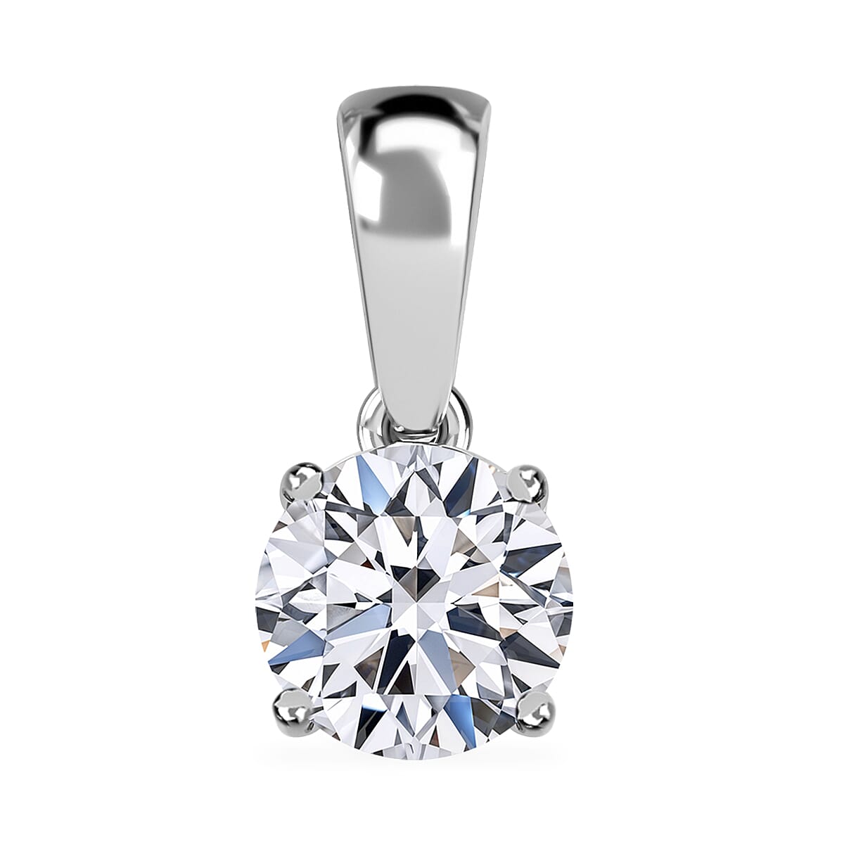 Luxuriant - 9K White Gold SGL Certified (SI-GH) Lab Grown Diamond Pendant 1.00 Ct.