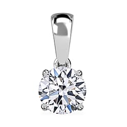 LUXURIANT 1 Ct. Lab Grown Diamond Solitaire Pendant in 9K Yellow Gold, SGL Certified