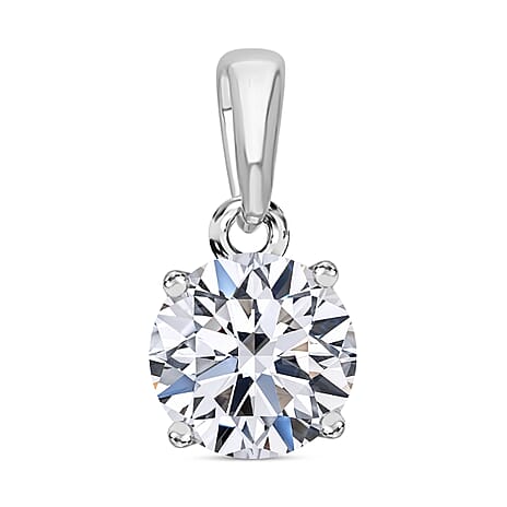 Luxuriant Diamond - 9K White Gold SGL Certified (SI-G-H) Lab Grown Diamond Pendant 1.00 Ct.