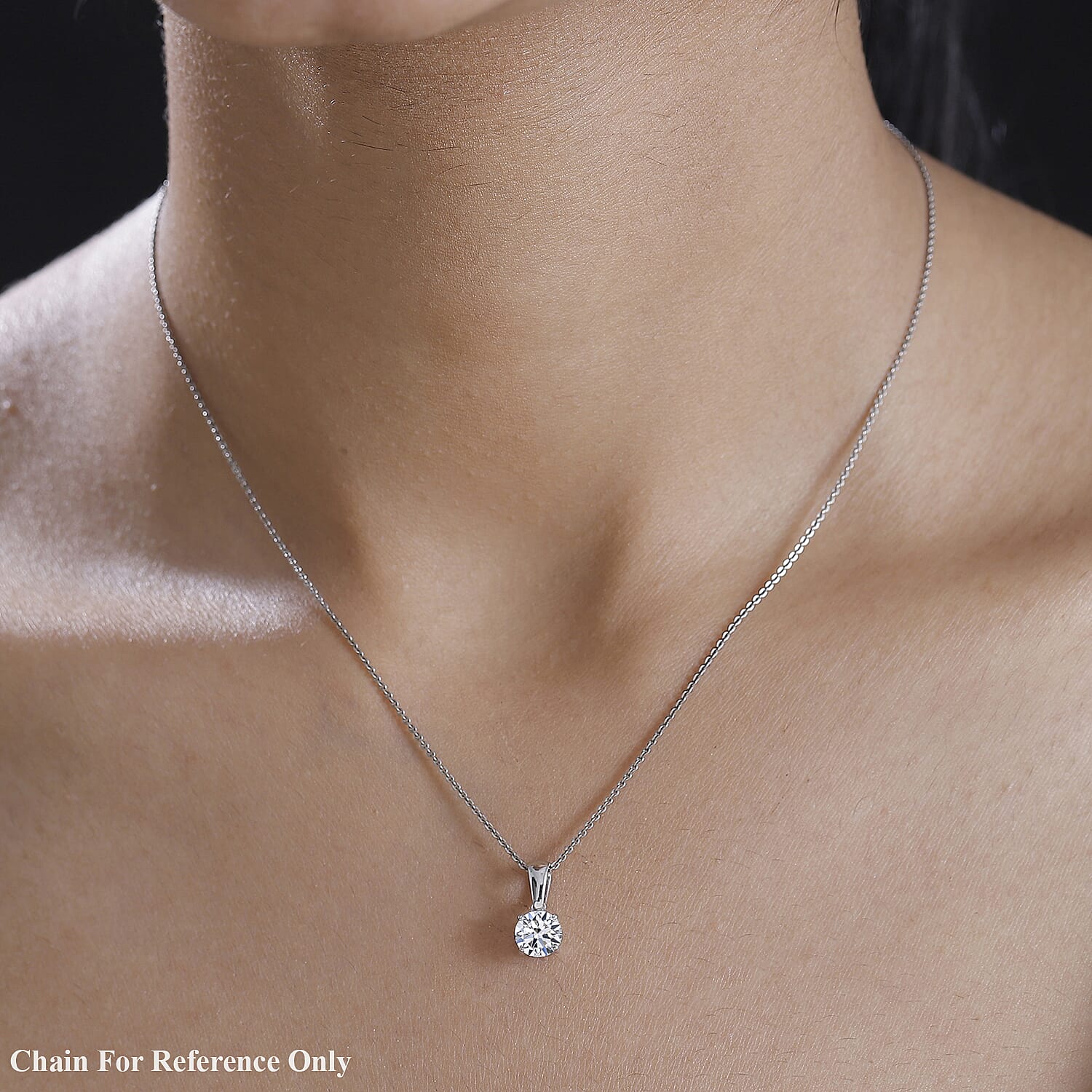 Luxuriant - 9K White Gold SGL Certified (SI-GH) Lab Grown Diamond Pendant 1.00 Ct.