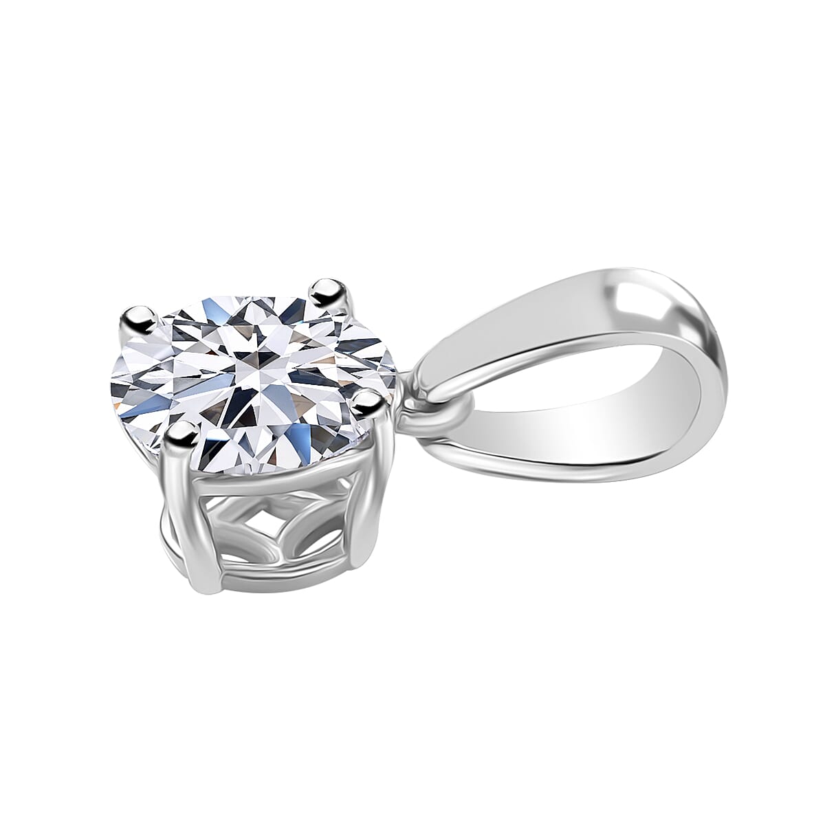 Luxuriant - 9K White Gold SGL Certified (SI-GH) Lab Grown Diamond Pendant 1.00 Ct.