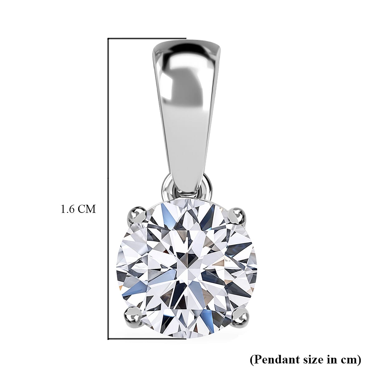 Luxuriant - 9K White Gold SGL Certified (SI-GH) Lab Grown Diamond Pendant 1.00 Ct.