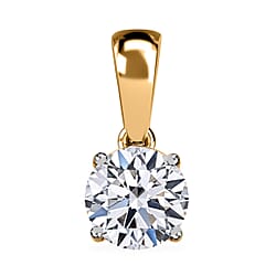 LUXURIANT 1 Ct. Lab Grown Diamond Solitaire Pendant in 9K Yellow Gold, SGL Certified