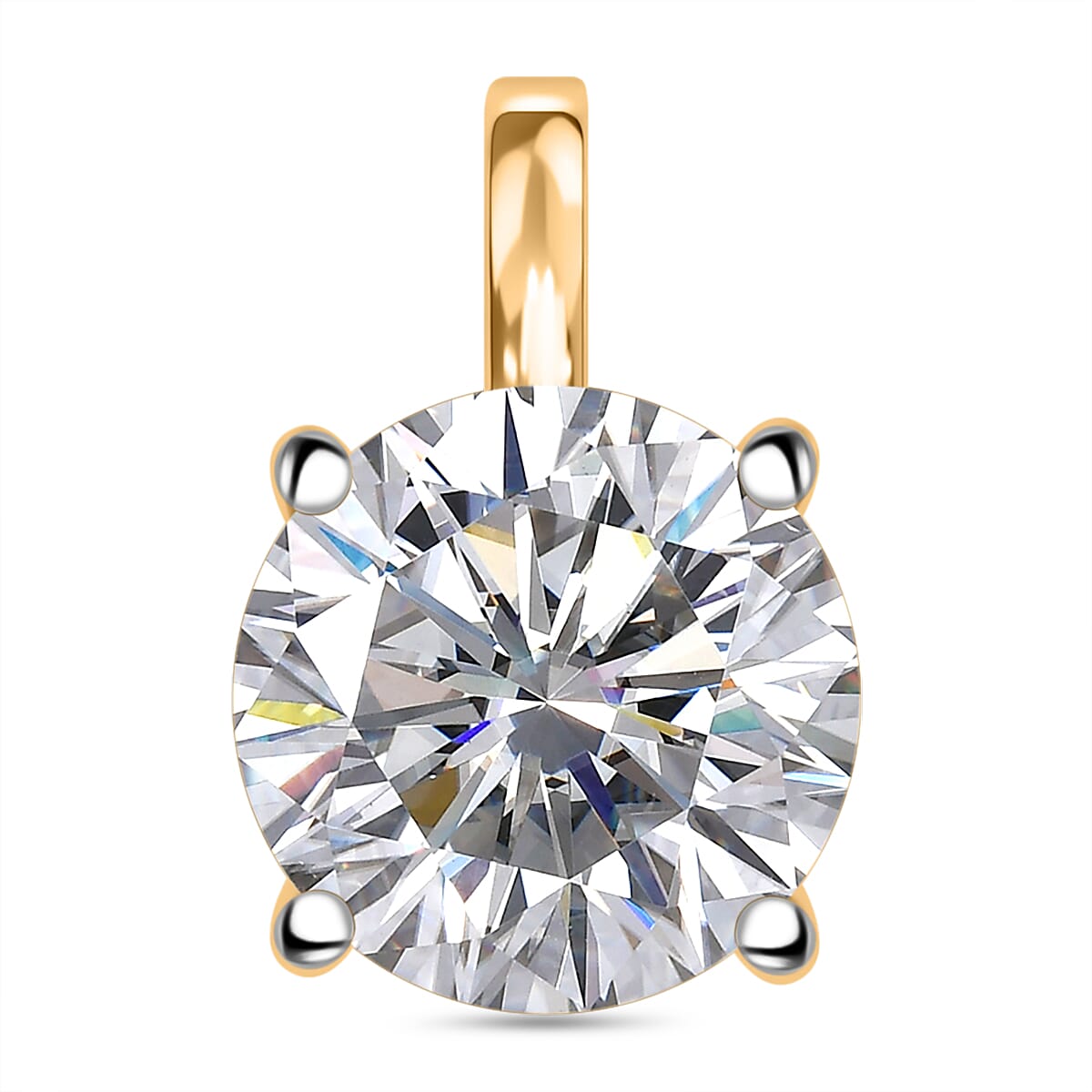 J Francis - 9K Yellow Gold Swarovski Zirconia Pendant 2.39 Ct.