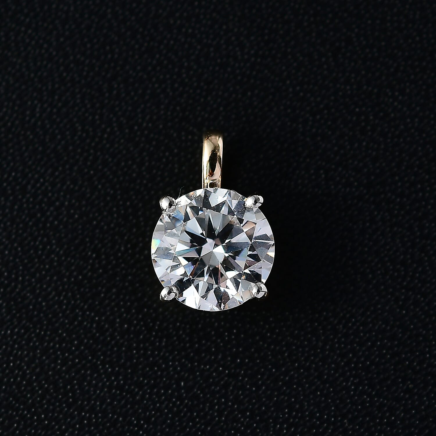 J Francis - 9K Yellow Gold Swarovski Zirconia Pendant 2.39 Ct.