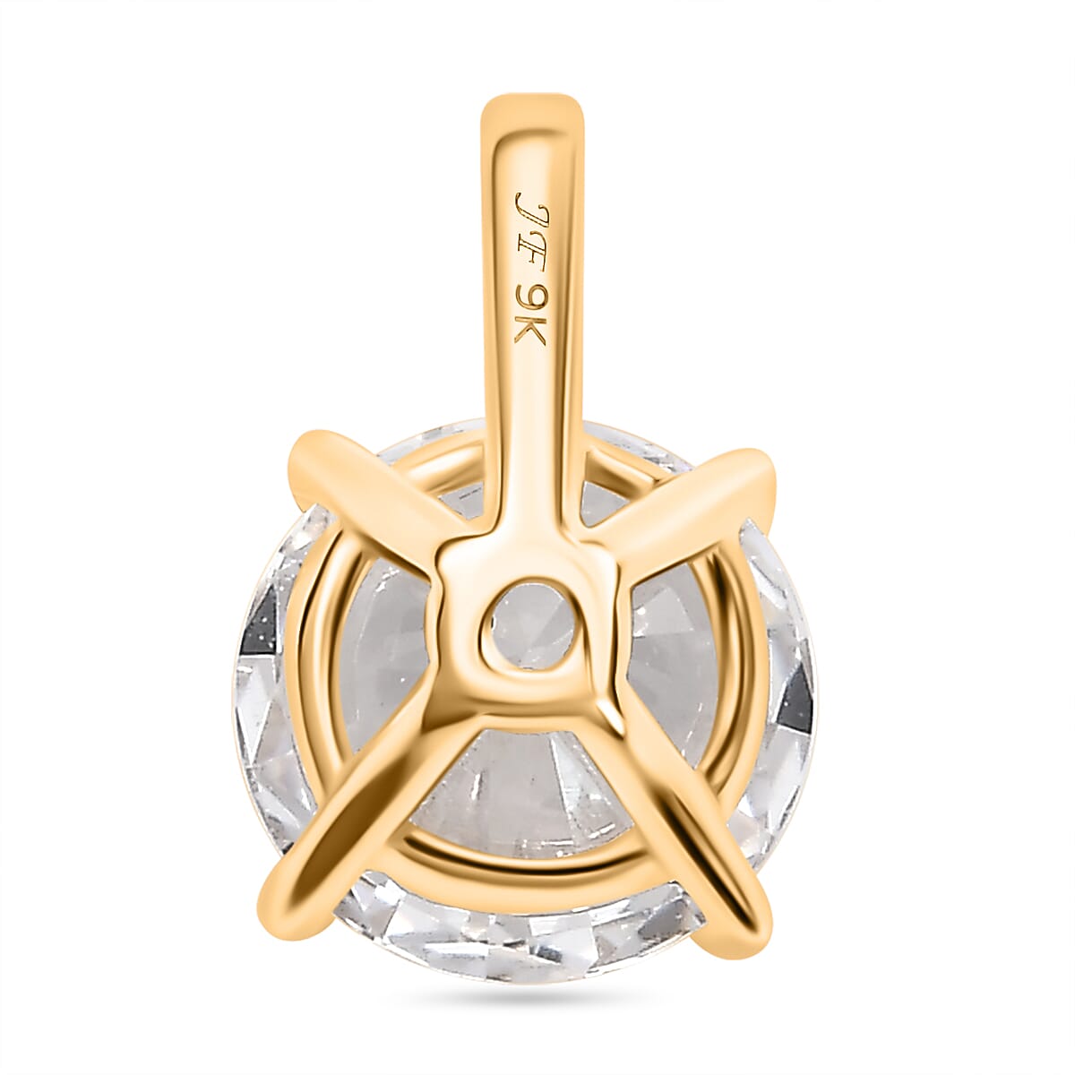 J Francis - 9K Yellow Gold Swarovski Zirconia Pendant 2.39 Ct.