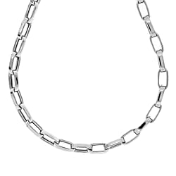 La Bella Collection - Yellow Gold Plated Sterling Silver Rectangular Link Necklace With Lobster Clasp (Size - 20)