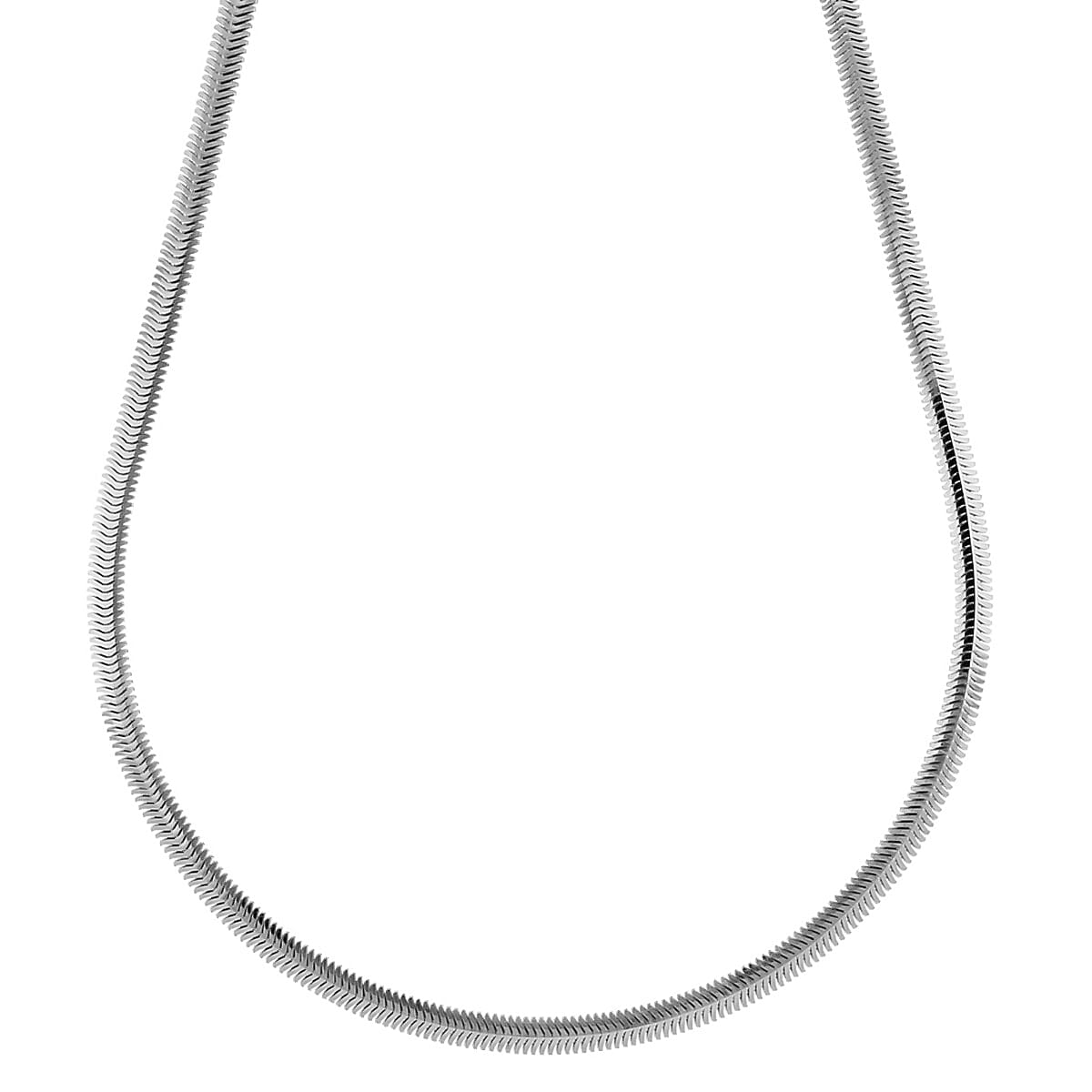 La Bella Fine Italian Jewellery - Handmade Sterling Silver Velvet Tubogas Necklace (Size - 20)