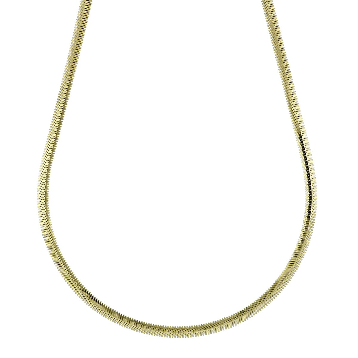 La Bella Fine Italian Jewellery - Handmade Yellow Gold Overlay Sterling Silver Velvet Tubogas Necklace With Lobster Clasp (Size - 20)