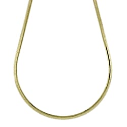 La Bella Fine Italian Jewellery - Handmade Yellow Gold Overlay Sterling Silver Velvet Tubogas Necklace With Lobster Clasp (Size - 20)