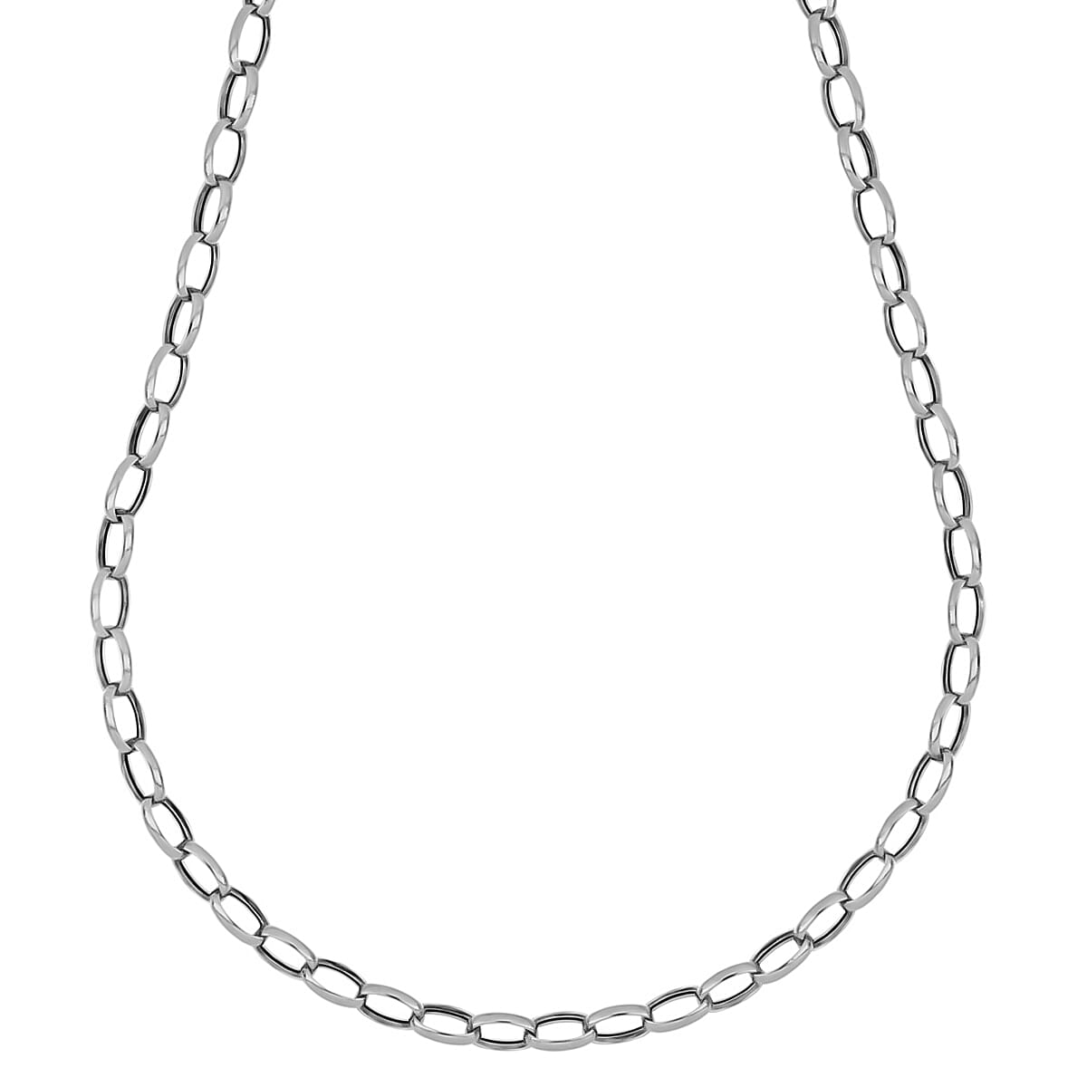   Sterling Silver Necklace With Lobaster Clasp (Size - 20)