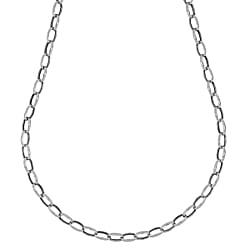 La Bella Handmade Italian Jewellery - Sterling Silver Rolo Necklace With Lobaster Clasp (Size - 20)