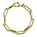 LA BELLA - Broad Paperclip Bracelet in Gold Overlay Sterling Silver With Lobster Clasp (Size - 8)