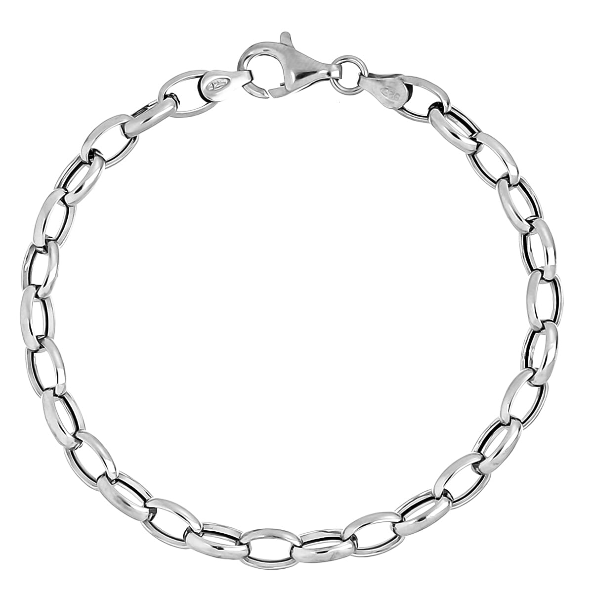 La Bella - One Time Deal - Designer Inspired ROLO Bracelet with Lobster Clasp in Sterling Silver (Size 7.5)