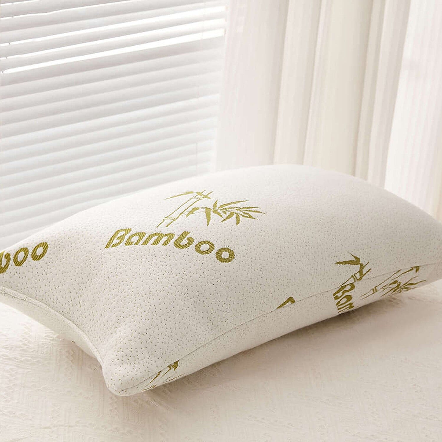 Bamboo Memory Foam Pillow - White