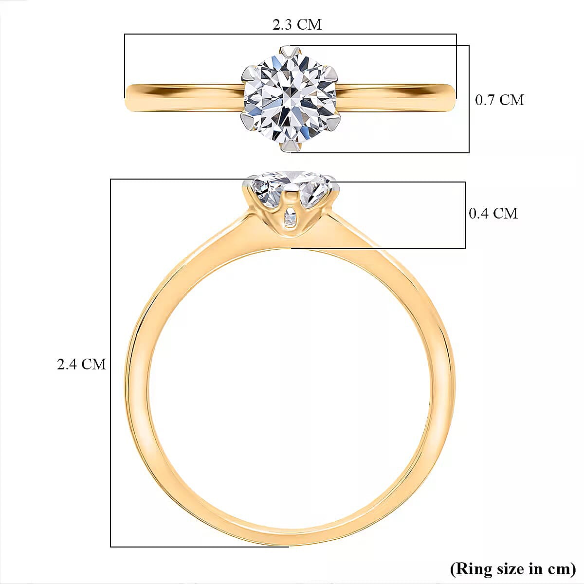 Luxuriant Diamond  - 9K Gold SGL Certified VS- EF Lab Grown Diamond Ring