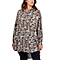 Nova of London 100% Viscose Zebra Pattern High Low Shirt Size 81x90Cm - Grey