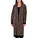 Nova of London  Acrylic Leopard Print Long Cardigan - Charcoal