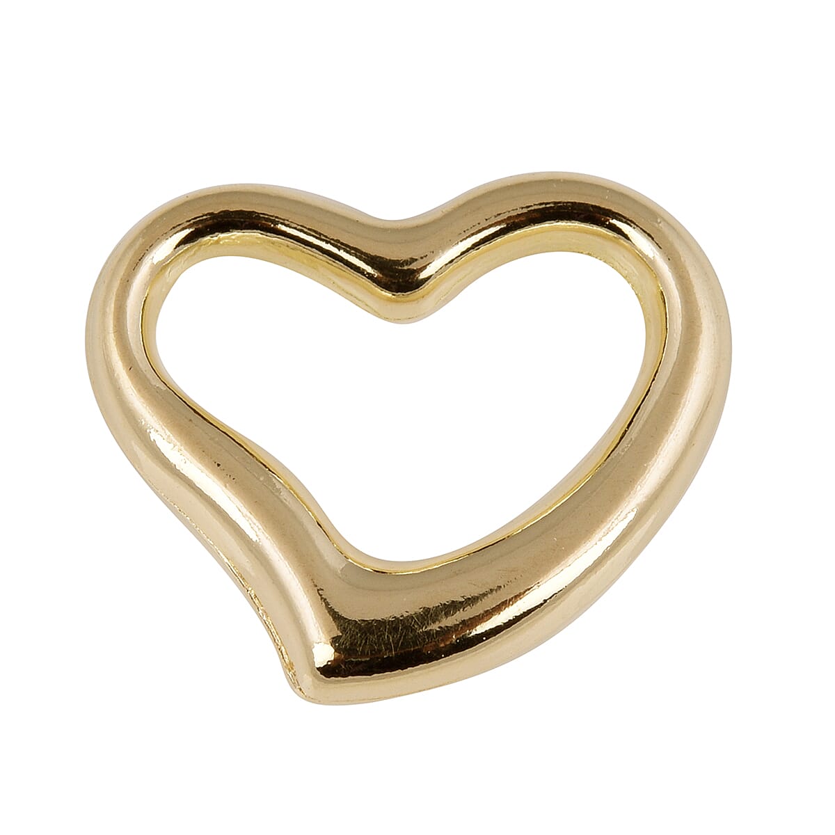 9K Yellow Gold Floating Heart Slider Pendant
