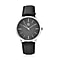STRADA Japanese Movement Water Resistant Watch with Black PU Strap - Black