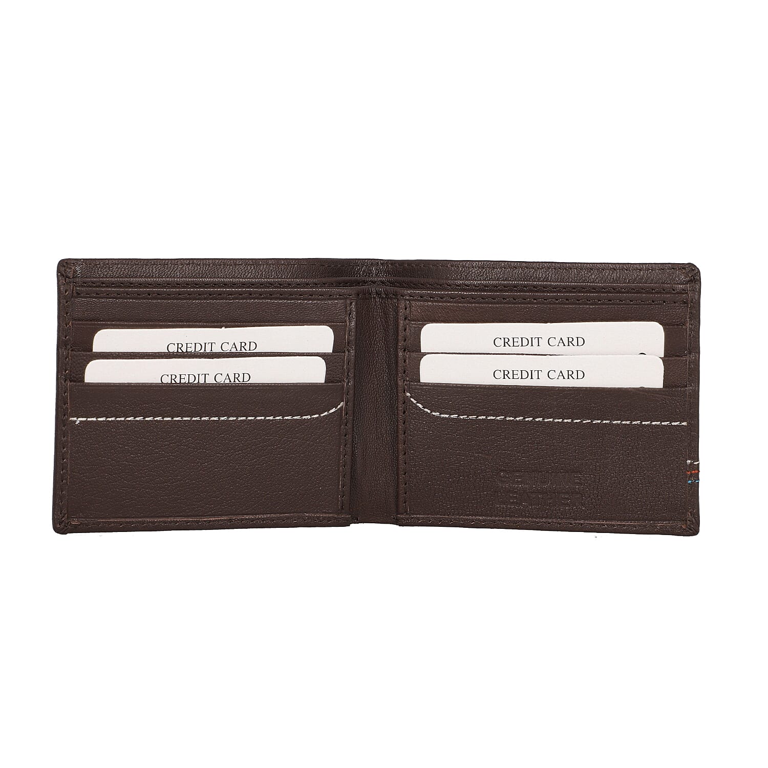 100% Genuine Leather RFID Protected Wallet (Size 11x9Cm) - Brown