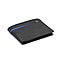 100% Genuine Leather RFID Protected Wallet (Size 11x9Cm) - Black & Blue
