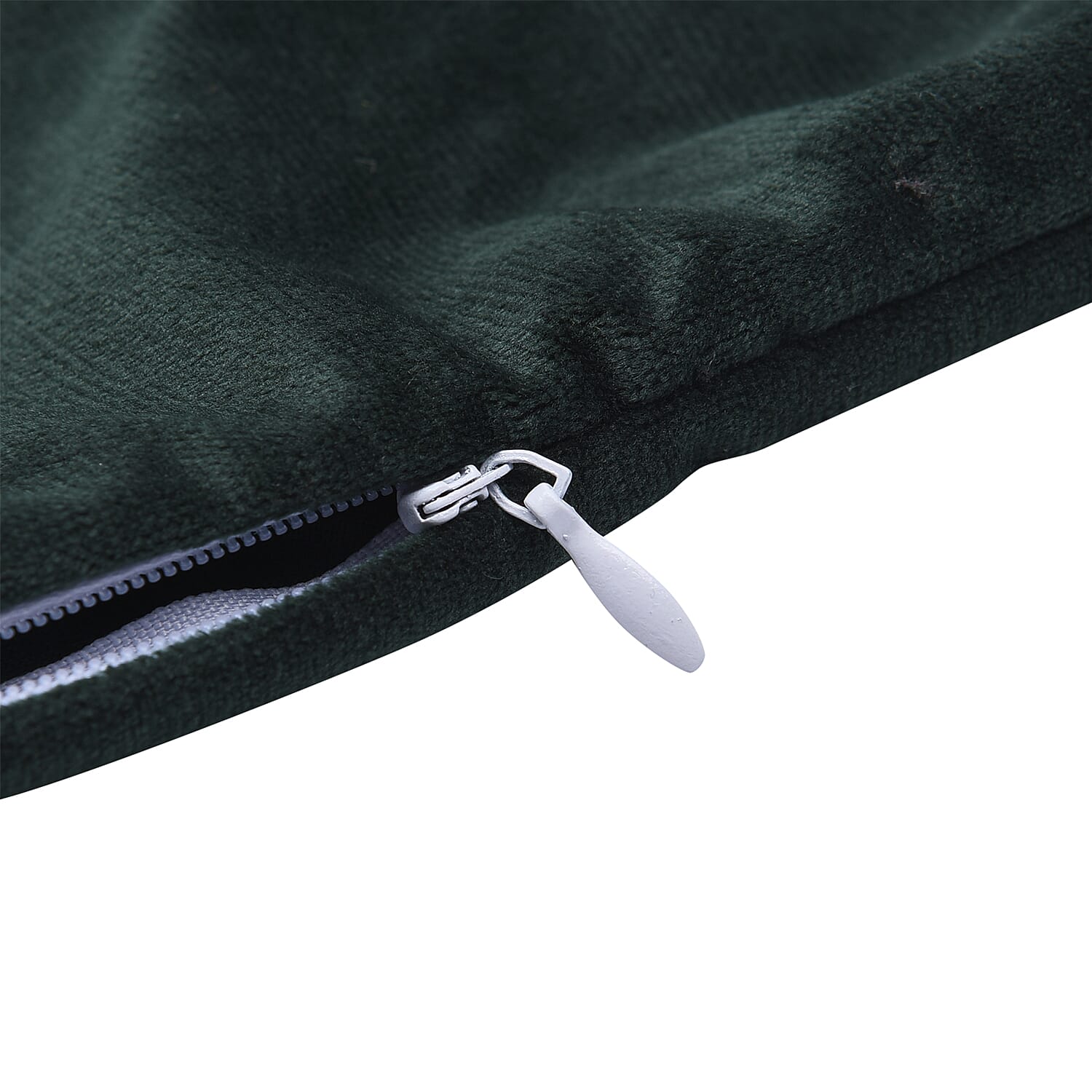 Set of 2 - Ginkgo Leaves Pattern Velvet Cushion Cover - Green & Gold