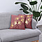 Set of 2 - Ginkgo Leaves Pattern Velvet Cushion Cover - Brown & Gold