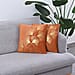 Set of 2 - Ginkgo Leaves Pattern Velvet Cushion Cover - Orange & Gold