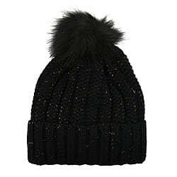 Ladies Animal Pattern Bobble Hat