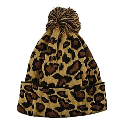 Ladies Animal Pattern Bobble Hat