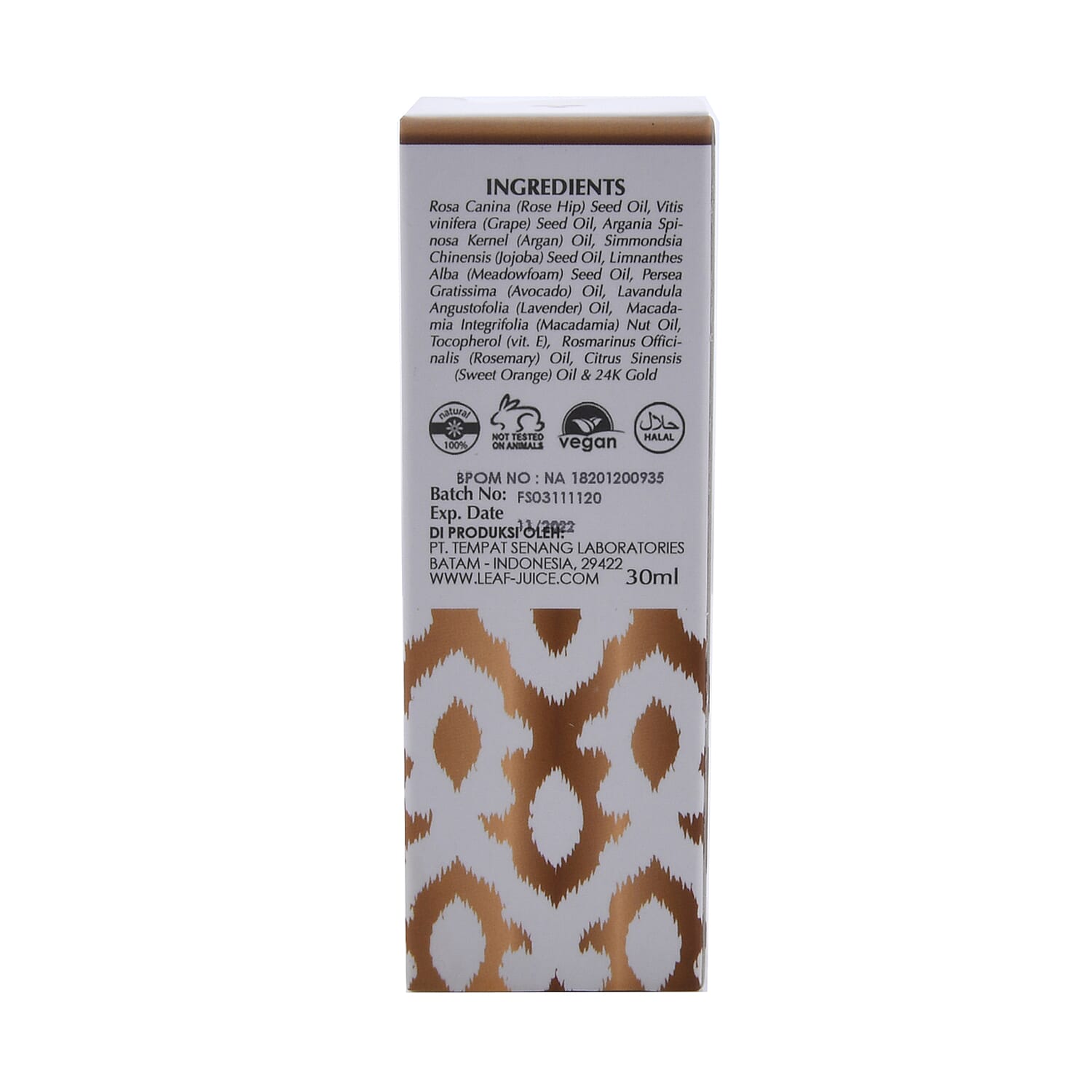 LeafJuice: 24K Gold Anti-Aging Facial Serum - 30ml