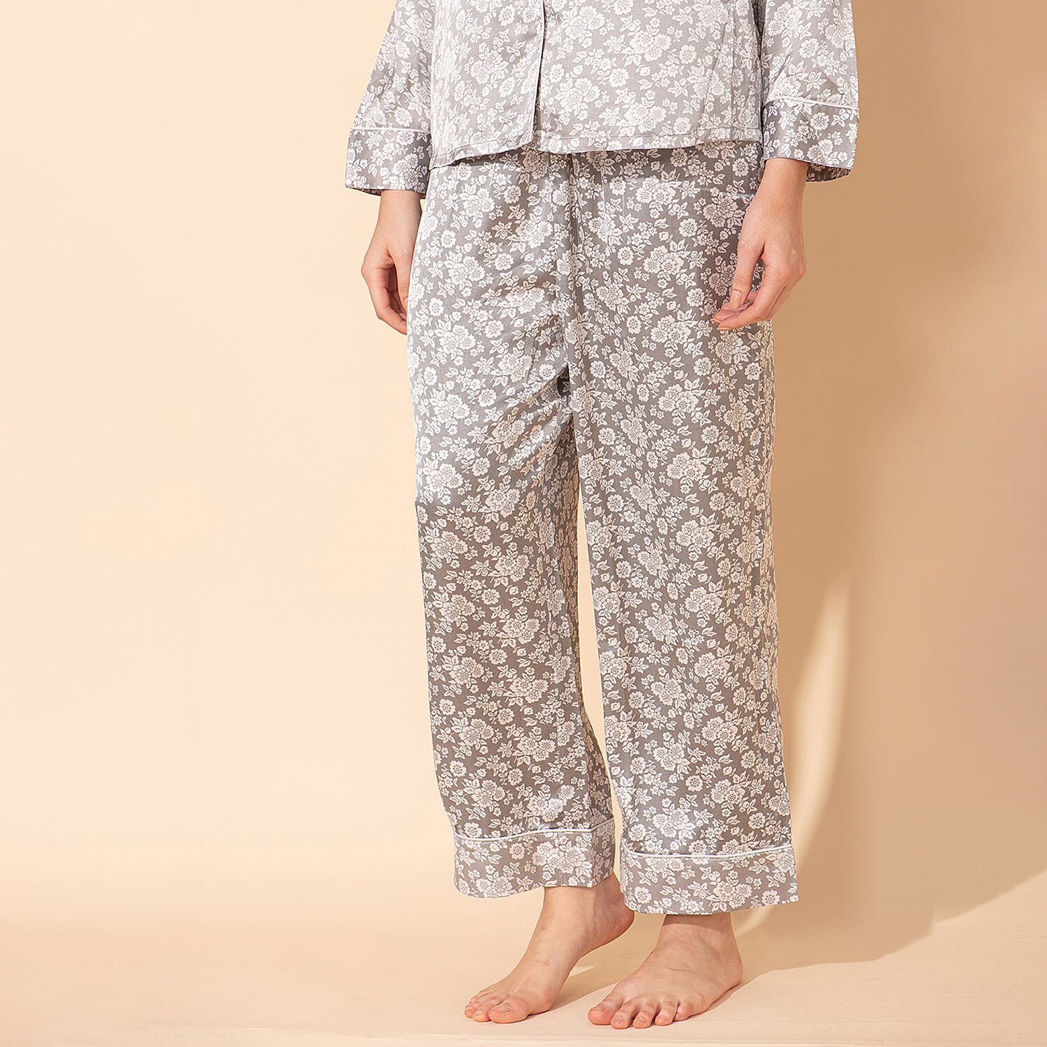 TAMSY Leopard Pattern Nightwear Set - Black & White